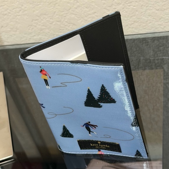 Kate Spade Blue Ice Skating Passport Holder - Picture 4 of 5